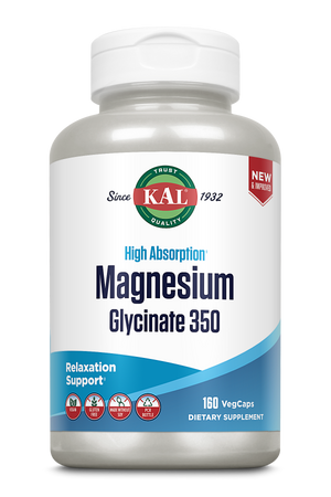 Magnesium Glycinate 350 - KAL - 160 vegcaps