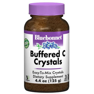 A bottle of Bluebonnet Buffered Vitamin C Crystals