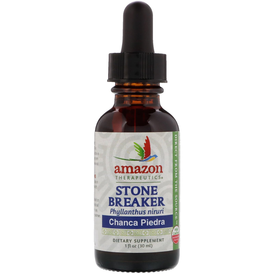 A bottle of Amazon Therapeutics Stone Breaker Chanca Piedra