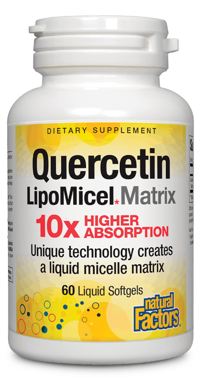 Quercetin 250 mg LipoMicel Matrix Natural Factors - 60 liquid softgels