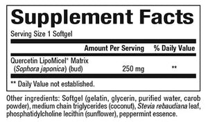 Quercetin 250 mg LipoMicel Matrix Natural Factors - supplement facts