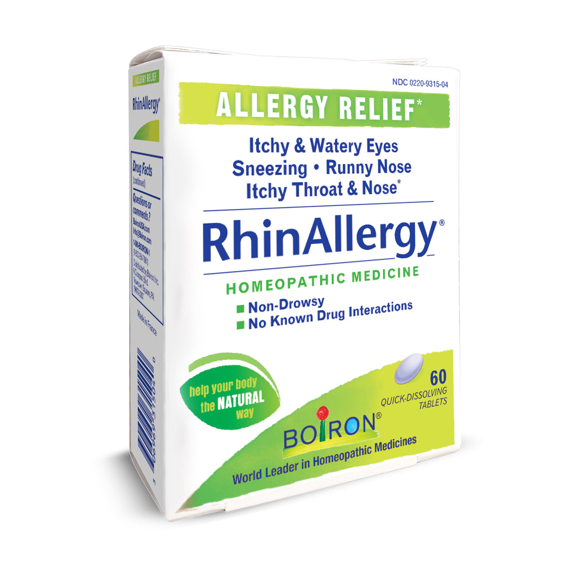 RhinAllergy® Tablets - Boiron - 60 quick-dissolving tablets