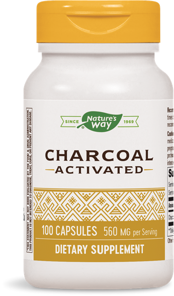 A pill bottle of dietary supplement that reads Charcoal Activated
