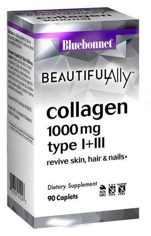 A package for Bluebonnet BEAUTIFUL ALLY® COLLAGEN 1000 MG CAPLETS
