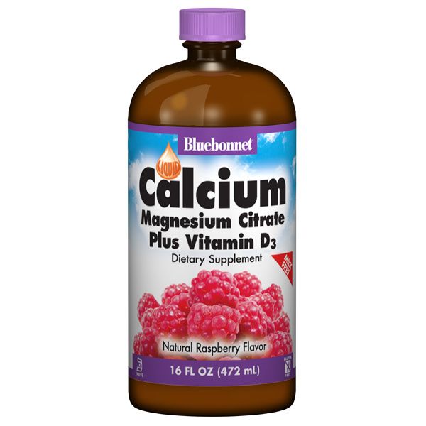 Liquid Calcium Magnesium Citrate Plus Vitamin D3 - Raspberry