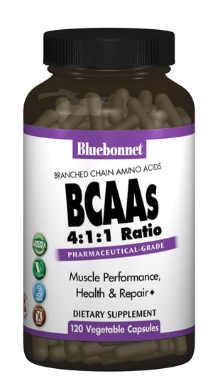 A bottle of Bluebonnet BCAAs