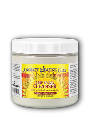 A jar of Living Clay Clay Deep Facial Cleanser