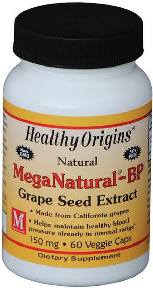 A bottle of Healthy Origins MegaNatural® BP-Grape Seed Extract 150 mg
