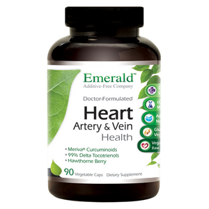 A bottle of Emerald Heart, Artery & Vein Health