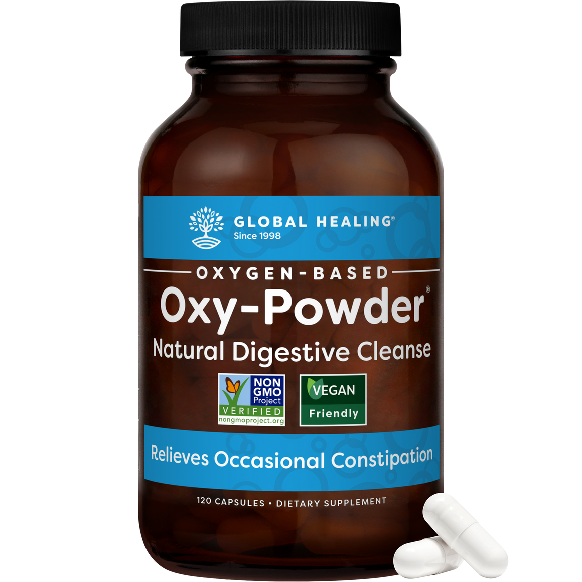 Oxy-Powder Natural Digestive Cleanse - Global Healing - 120 capsules