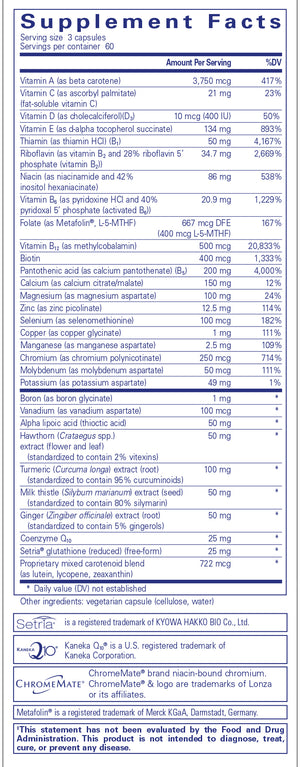 UltraNutrient® - Pure Encapsulations - supplement facts
