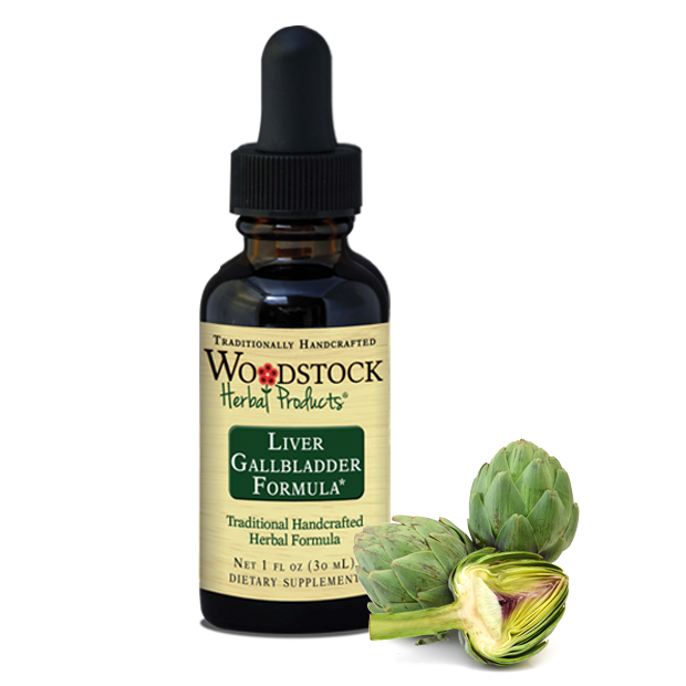 A bottle of Woodstock Herbal Products Liver Gallbladder Formula