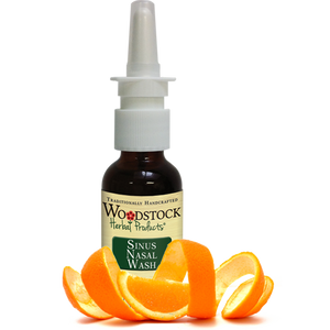 A bottle of Woodstock Herbal Products Sinus Nasal Wash