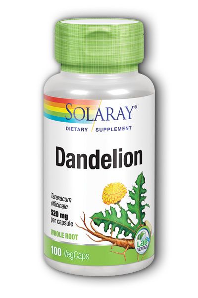 A bottle of Solaray Dandelion