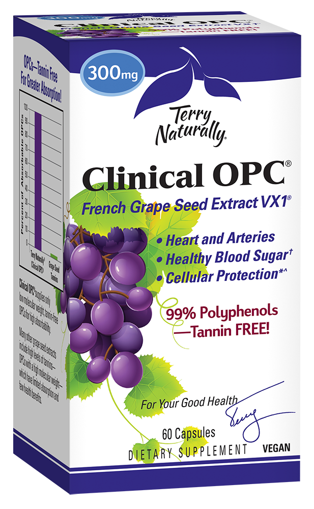 A package of Terry Naturally Clinical OPC® 300 mg