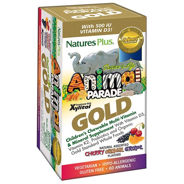 A package for Nature's Plus Animal Parade® GOLD Children's Chewable Multi - Assorted Flavors