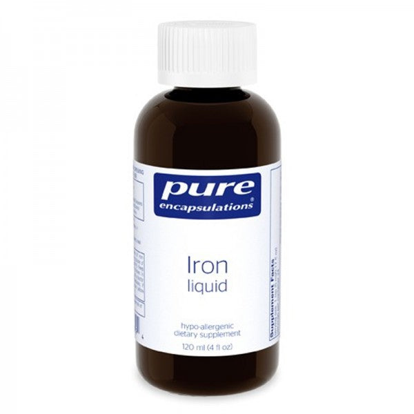A bottle of Pure Iron liquid