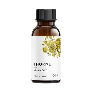 A bottle of Thorne Vitamin D/K2 Liquid