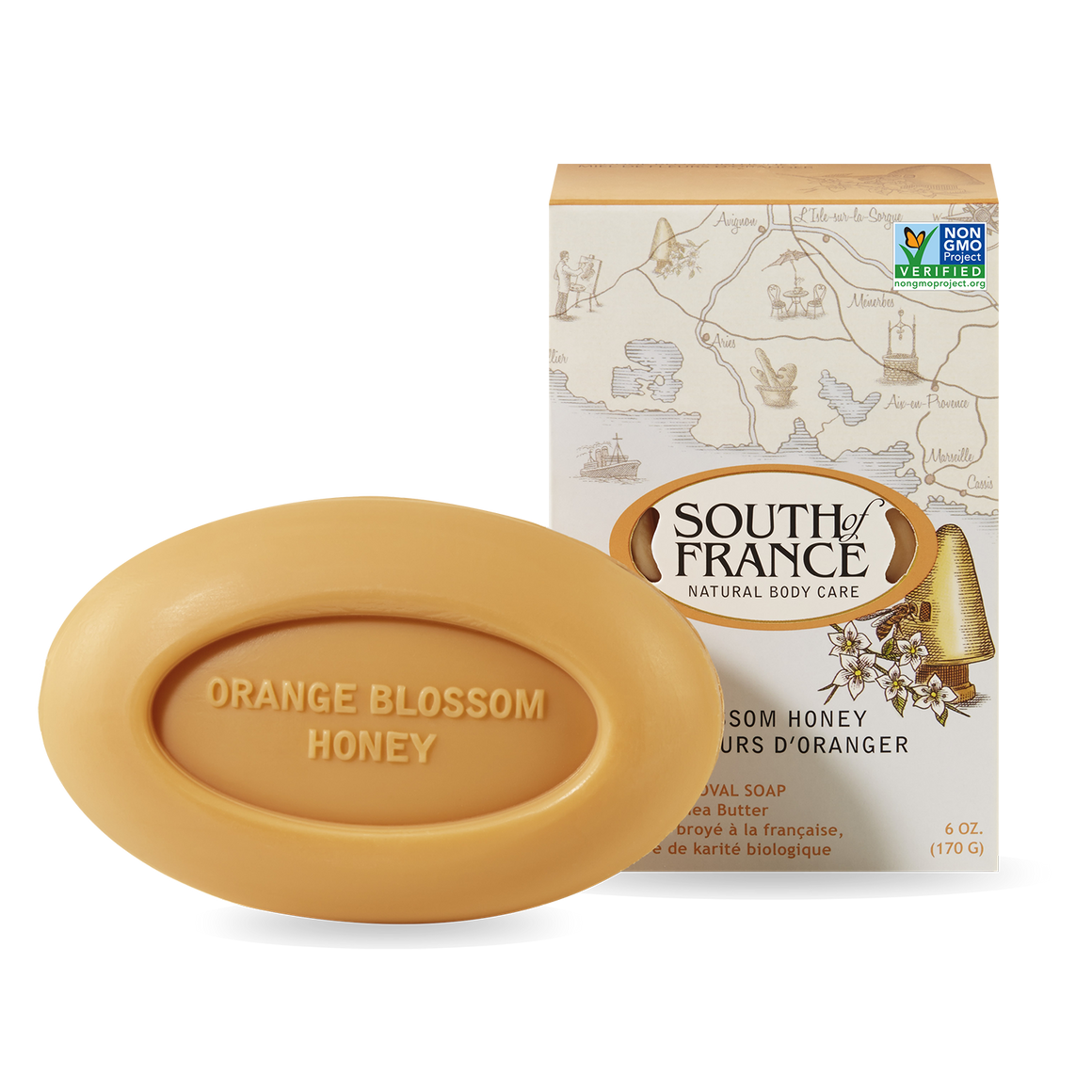 Orange Blossom Honey Bar Soap - South of France - 6 oz