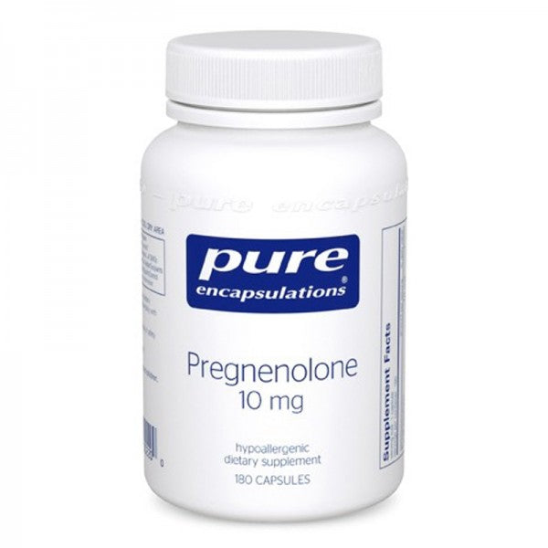 A bottle of Pure Pregnenolone 10 mg