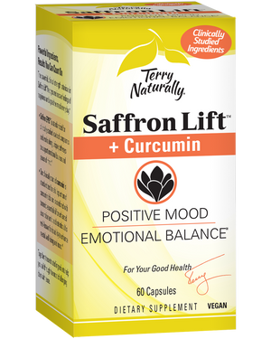 A package of Terry Naturally Saffron Lift + Curcumin
