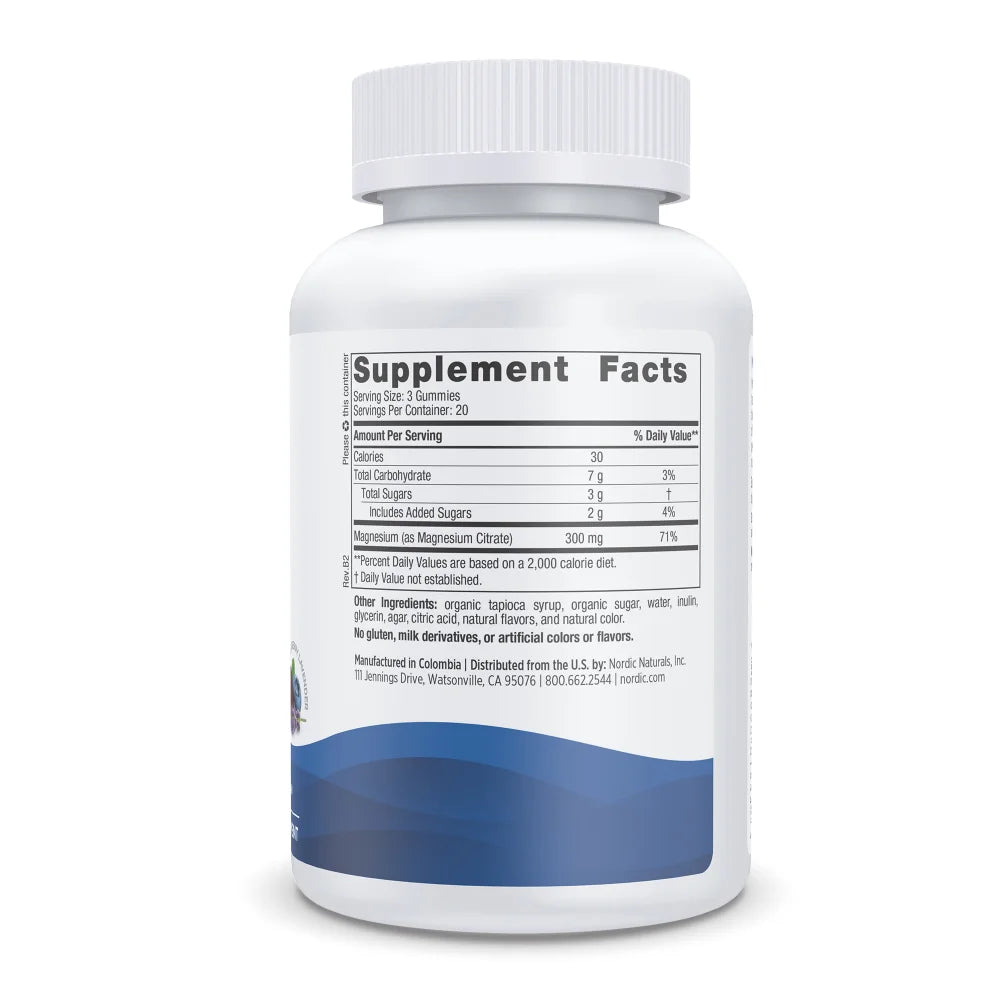 Magnesium Gummies - Nordic Naturals - 60 gummies