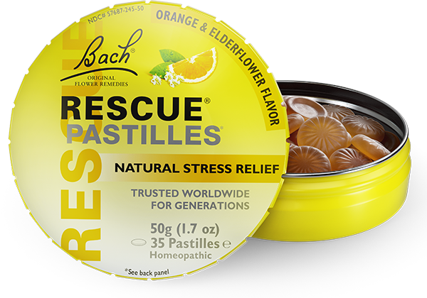 Rescue Pastilles - Orange & Elderflower Flavor - Bach