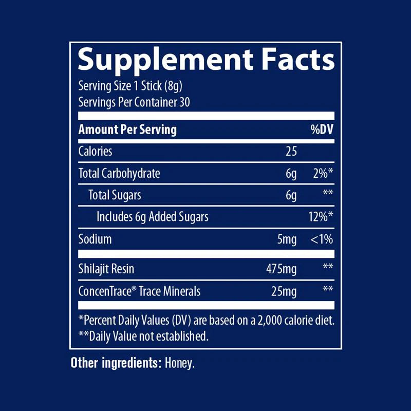 Shilajit Honey Sticks - Trace Minerals - 30 sticks