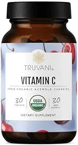 Vitamin C from Organic Acerola Cherries- Truvani- 30 tablet