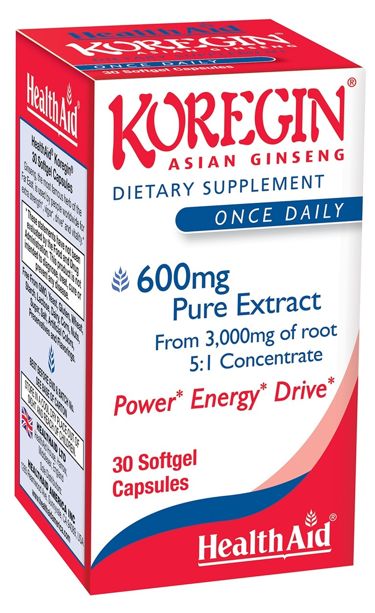Koregin Korean Ginseng - HealthAid - 30 capsules