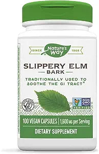 Slippery Elm Bark Capsules- Nature's Way- 100vcap