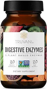 Digestive Enzymes with  9 Plant Based Enzyme- Truvani- 30cap