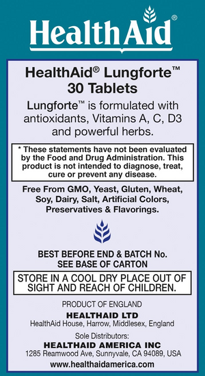 Lungforte - HealthAid - 30 tablets