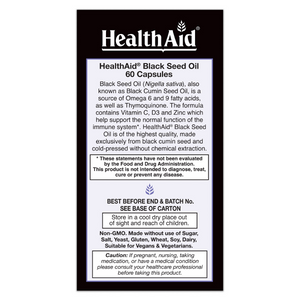 Black Seed Oil - HealthAid - 60 capsules