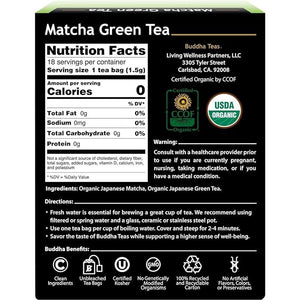 Matcha Green Tea- Buddha Tea- 18 tea bags