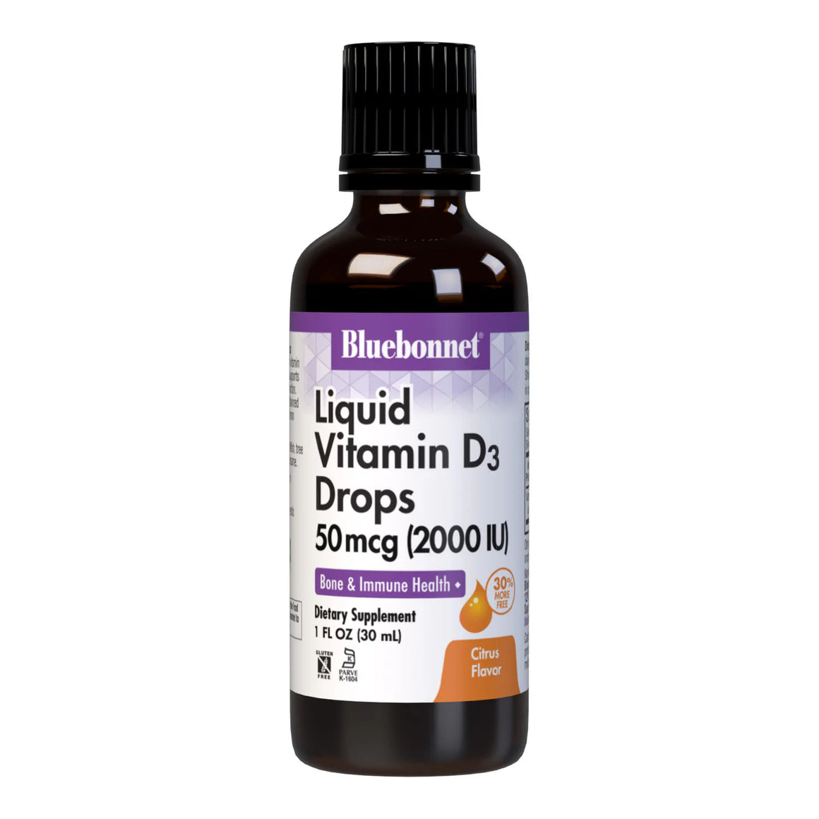 Liquid Vitamin D3 Drops 2000 IU Citrus