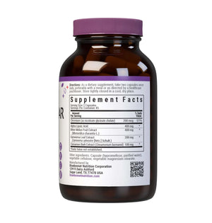 Supplement bottle with purple cap and label on a white background Blood Sugar Support - Bluebonnet - 90 capsules