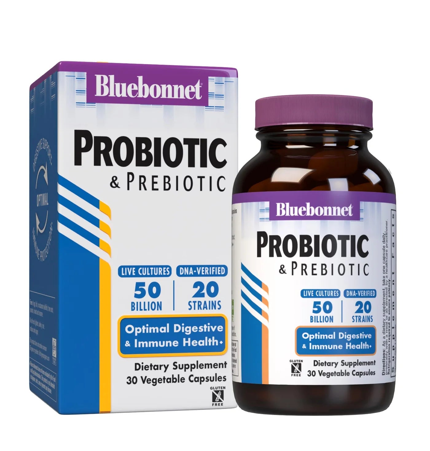 Probiotic & Prebiotic 50 Billion - Bluebonnet - 30 capsules