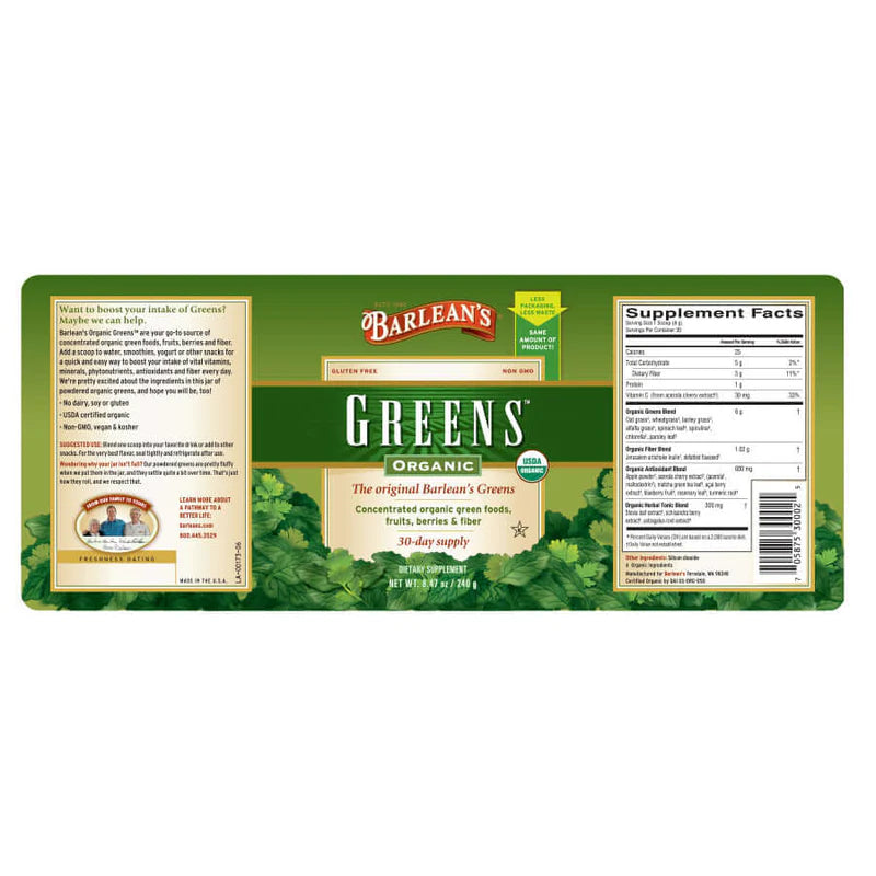 Organic Greens™ Powder - Natural Flavor