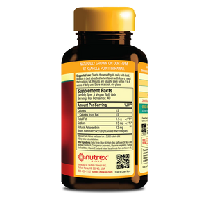 Nutrex supplement bottle with label on a white background