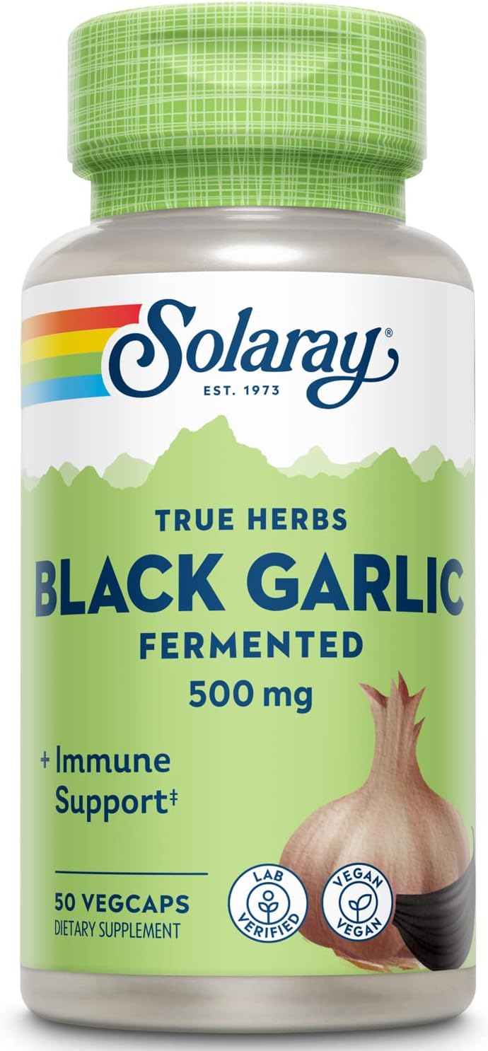 Black Garlic Fermented 500mg - Solaray - 50 capsules