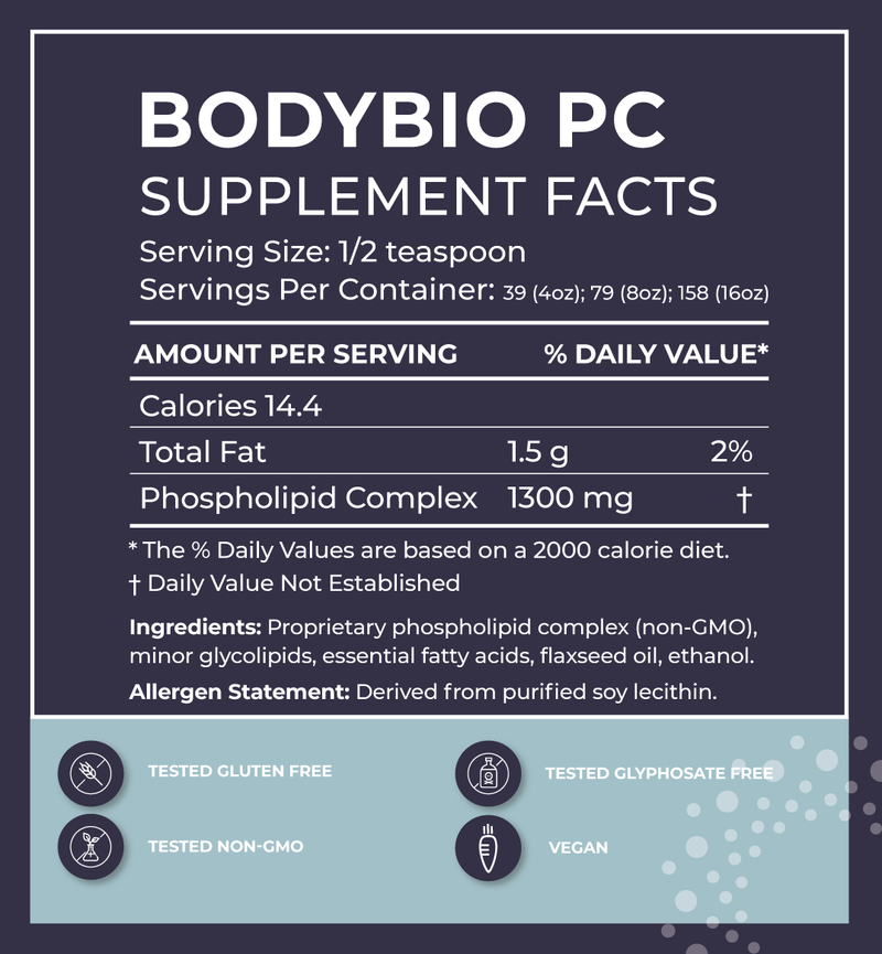 PC Complex of Phospholipids - BodyBio - 16 fl oz