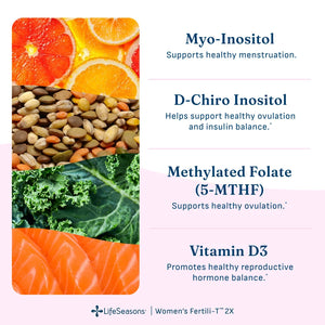 Vitamins and minerals with text on a white background