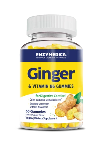 Ginger & Vitamin B6 Gummies - Enzymedica - 60 gummies