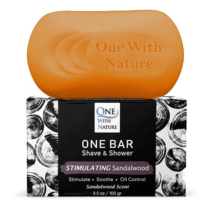 One Bar Shave & Shower Stimulating Sandalwood-One With Nature- 3.5oz