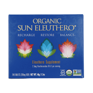 Organic Sun Eleuthero 200mg - Sun Chlorella - 240 tablets