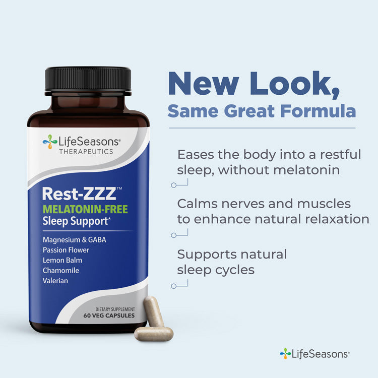 Rest-ZZZ Melatonin Free- Life Seasons- 60 capsules