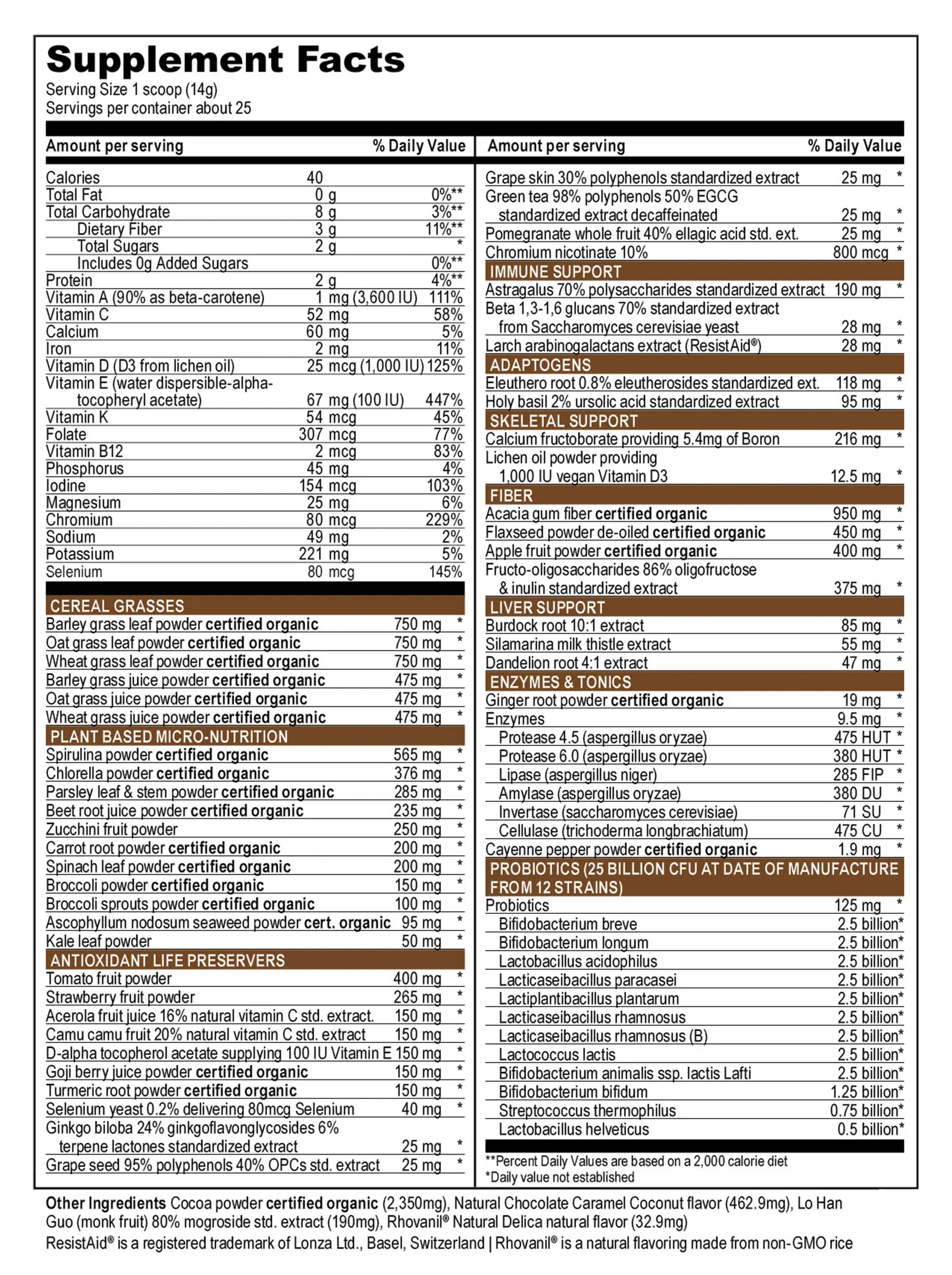 Green Vibrance Chocolate Coconut  Vibrant Health