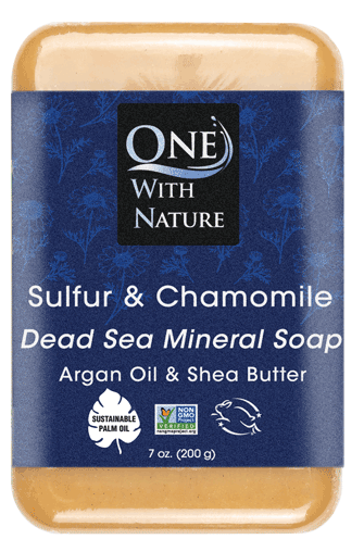 Soap Bar Dead Sea Sulfur Chamomile- One With Nature- 7oz