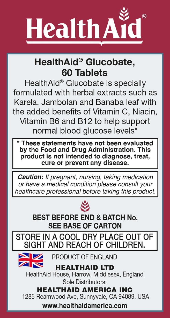 Glucobate - HealthAid - 60 tablets